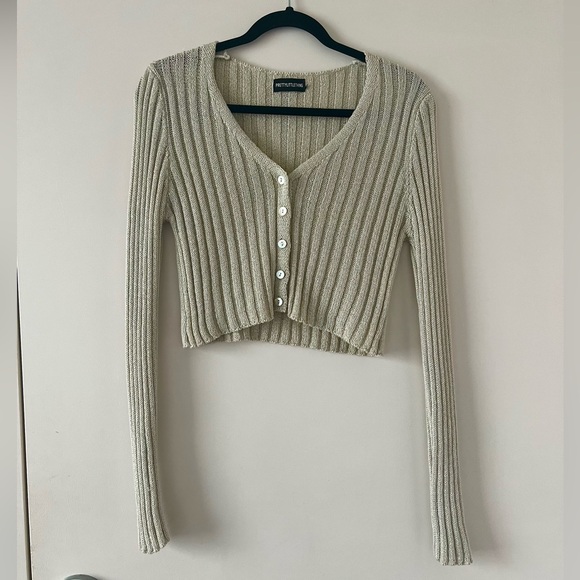 Cropped Knit Cardigan - Picture 1 of 4